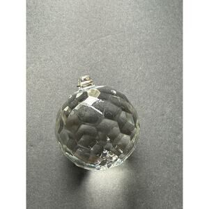 Vintage Crystal Chandelier Prism Round Diamond Cut Faceted Clear